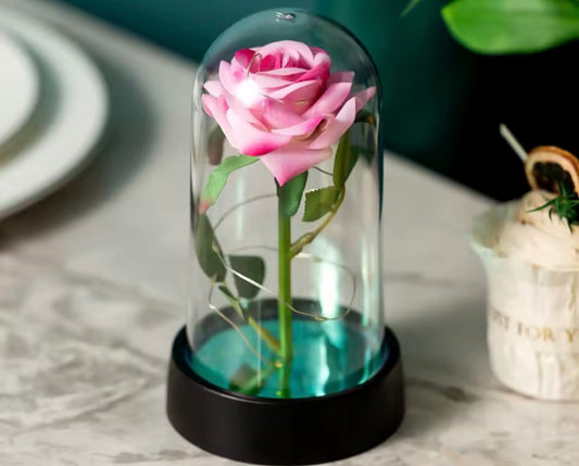 La rose éternelle - Fleur Unique Illuminée